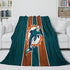 Miami Dolphins Blanket Flannel Fleece Throw Room Decoration