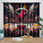 Cortinas opacas para ventanas con efecto Miami Heat, decoración de habitaciones