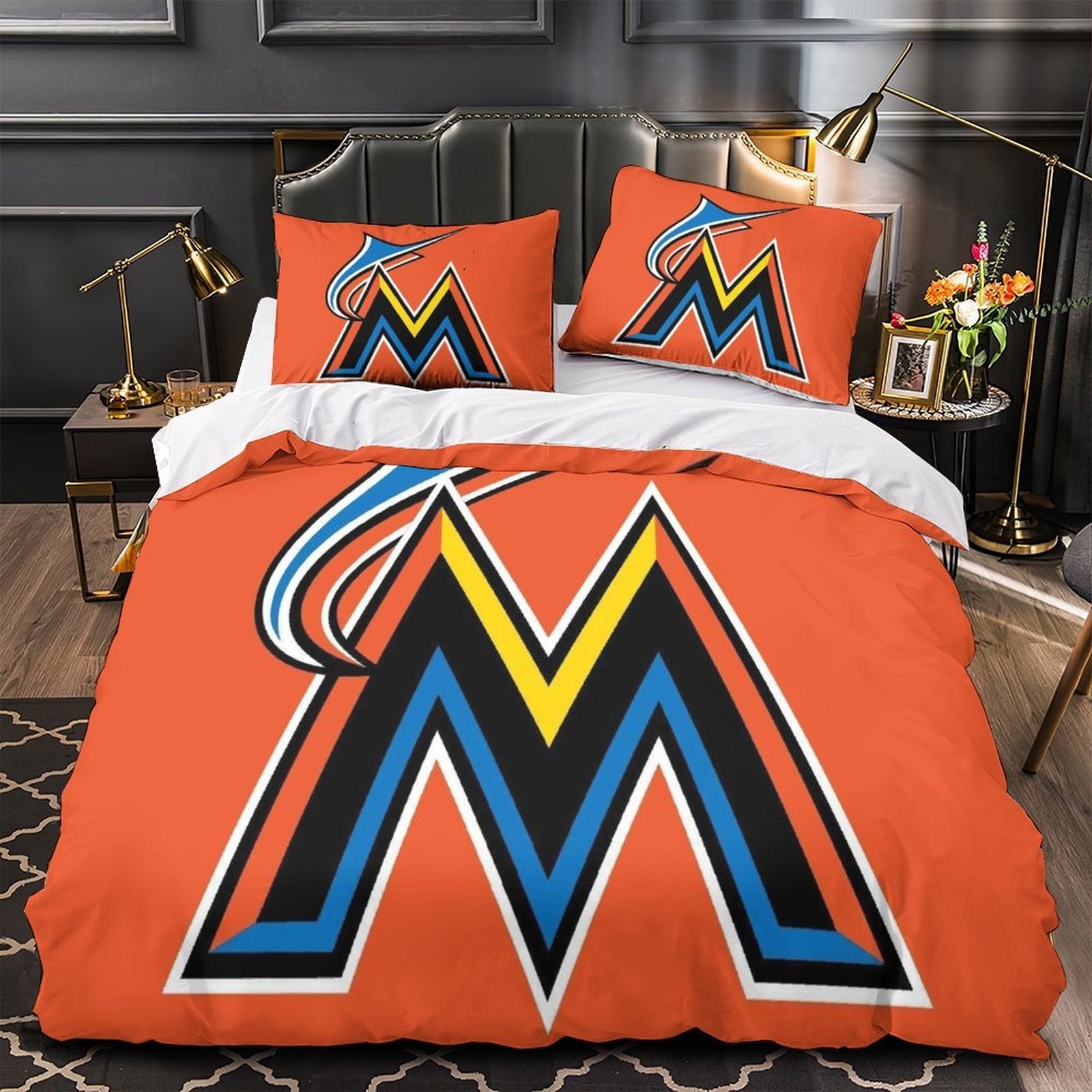 Miami Marlins Bedding Set Quilt Cover Without Filler