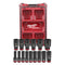 Milwaukee 49-66-6802 Juego de 15 piezas de dados de impacto SHOCKWAVE Impact Duty™ de 1/2" con mango SAE