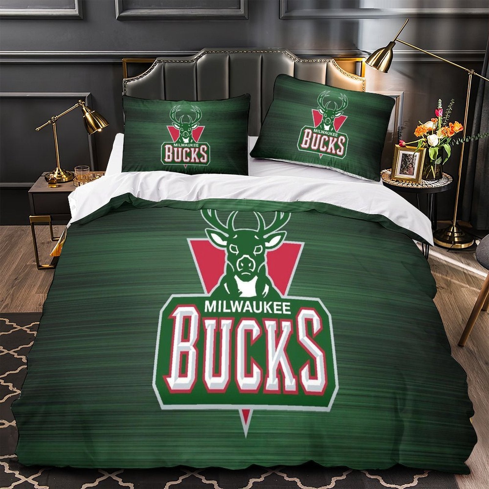 Milwaukee Bucks Bedding Set Duvet Cover Without Filler