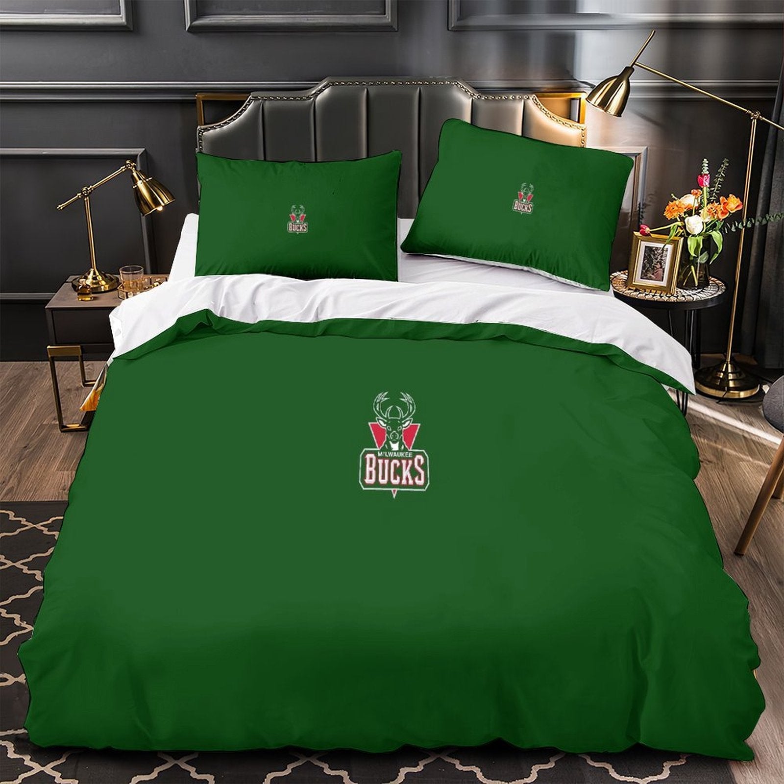 Milwaukee Bucks Bedding Set Duvet Cover Without Filler