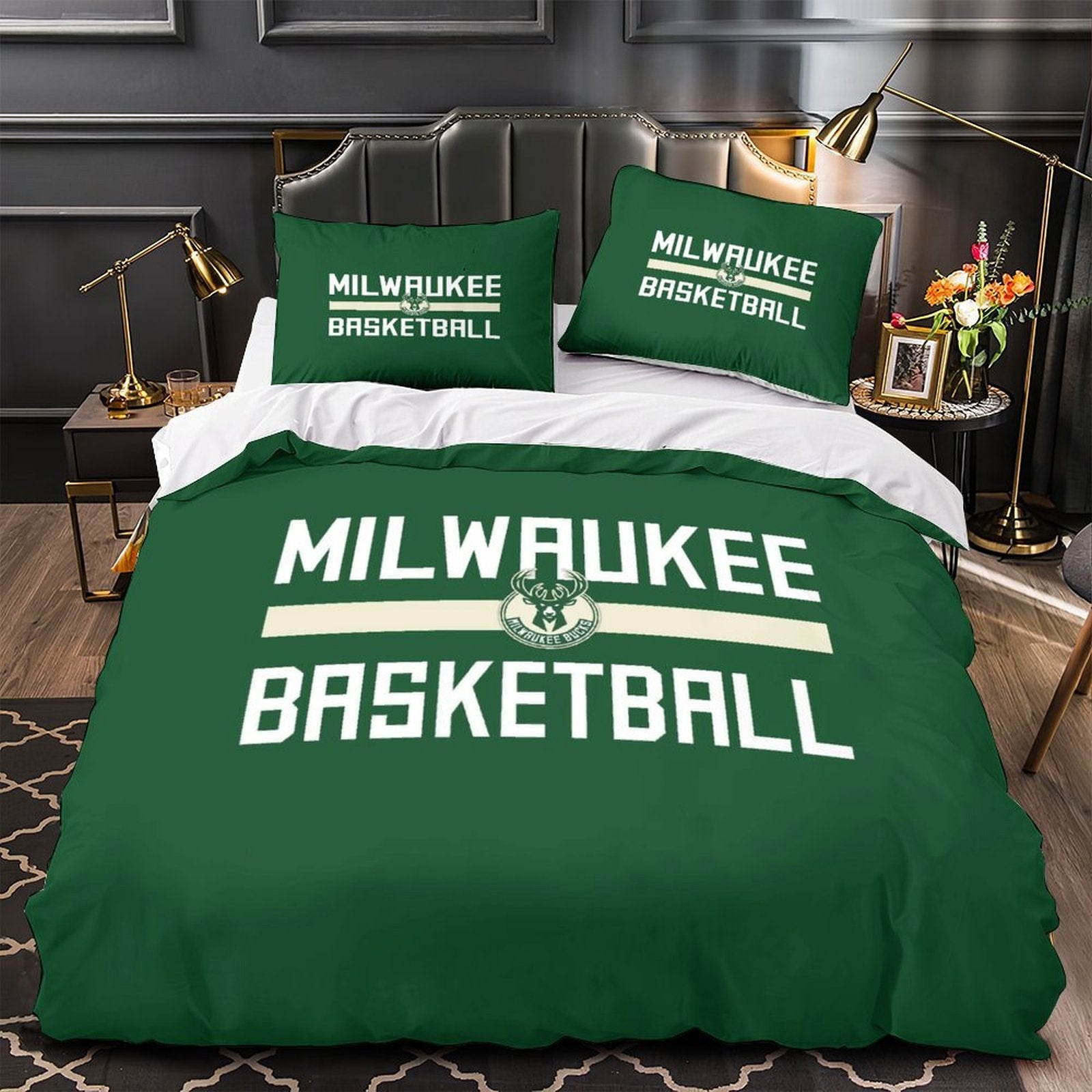 Milwaukee Bucks Bedding Set Duvet Cover Without Filler