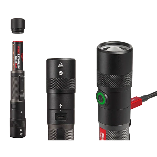 Linterna con enfoque giratorio Milwaukee 2161-21 Redlithium™ USB de 1100 l