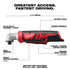 Atornillador de impacto de ángulo recto hexagonal Milwaukee 2467-20 M12™ de 1/4 pulg.
