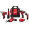 Kit combinado inalámbrico Milwaukee 2498-25 M12 de iones de litio de 12 voltios (5 herramientas) con (2) baterías de 1,5 Ah, cargador y bolsa de herramientas