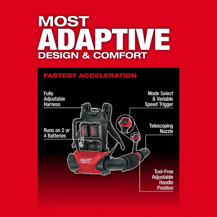 Soplador de mochila de doble batería Milwaukee 3009-20 M18 FUEL™ (solo herramienta)