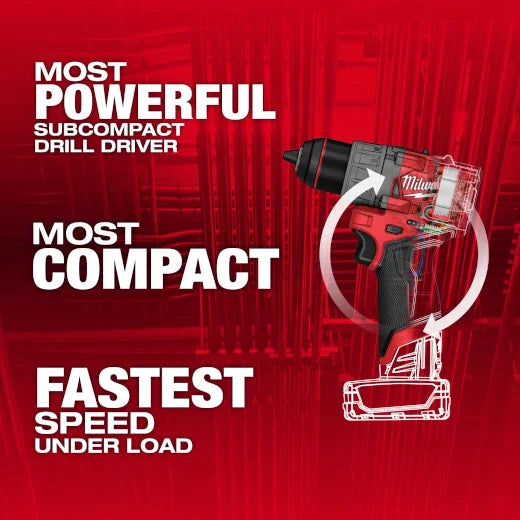 Kit de taladro/destornillador Milwaukee 3403-22 M12 FUEL™ de 1/2