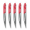 Milwaukee 48-00-5542 9" 6 TPI THE WRECKER™ con dientes de carburo Hoja SAWZALL® Paquete de 5