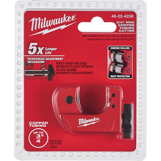 Mini cortador de tubos de cobre de 3/4 pulg. Milwaukee 48-22-4258