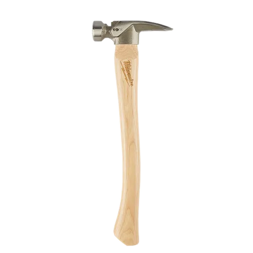Martillo de carpintero con mango de nogal y cara fresada de 19 oz Milwaukee 48-22-9419