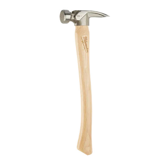 Martillo de carpintero con mango de nogal y cara fresada de 19 oz Milwaukee 48-22-9419