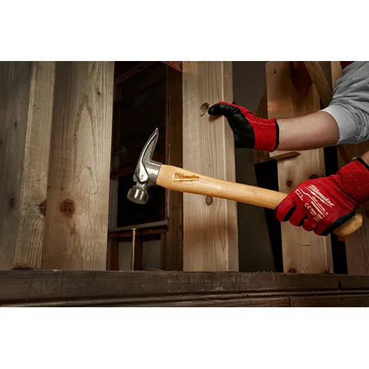 Martillo de carpintero con mango de nogal y cara fresada de 19 oz Milwaukee 48-22-9419