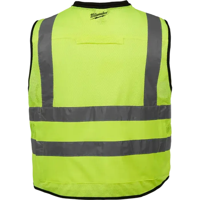 Chaleco de seguridad de alto rendimiento de color amarillo de alta visibilidad clase 2 de Milwaukee