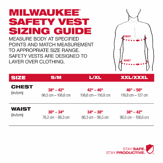 Chaleco de seguridad de alto rendimiento de color amarillo de alta visibilidad clase 2 de Milwaukee