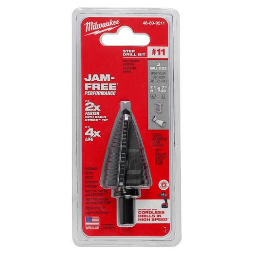 Milwaukee 48-89-9211 #11 Step Drill Bit, 7/8