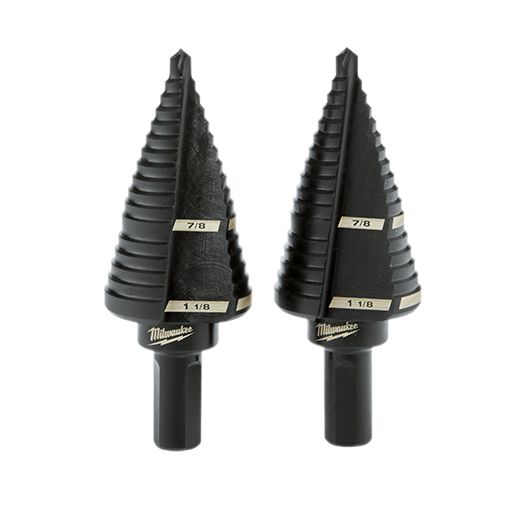 Juego de brocas escalonadas Milwaukee 48-89-9239 n.° 9 de 7/8" y 1-1/8", 2 piezas