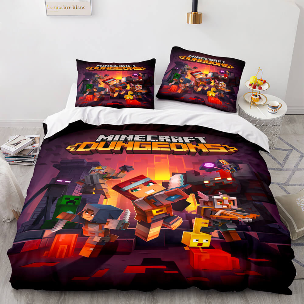 Minecraft Cosplay Bedding Set Kids Quilt Cover