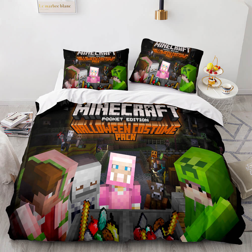 Minecraft Cosplay Bedding Set Kids Quilt Cover