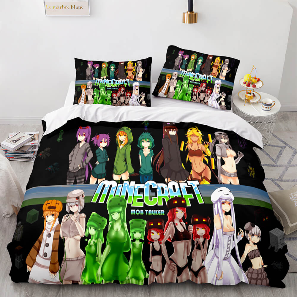 Minecraft Cosplay Bedding Set Kids Quilt Cover