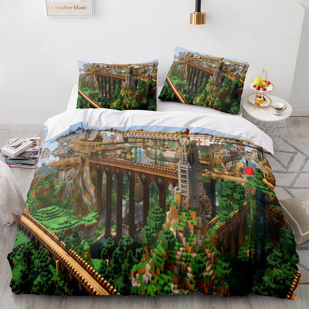 Minecraft Cosplay Bedding Set Kids Quilt Cover