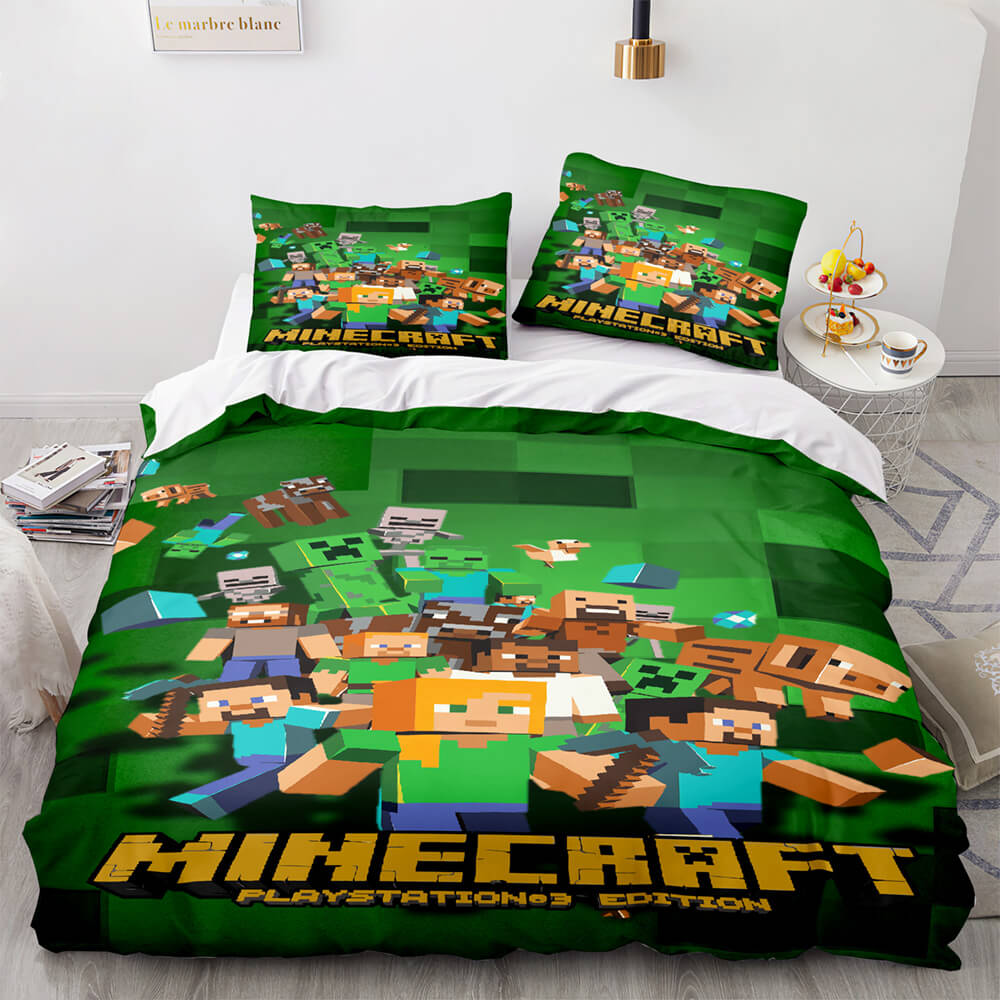 Minecraft Cosplay Bedding Set Kids Quilt Cover
