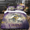 Juego de cama de los Minnesota Vikings, funda de edredón sin relleno