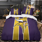Juego de cama de los Minnesota Vikings, funda de edredón sin relleno