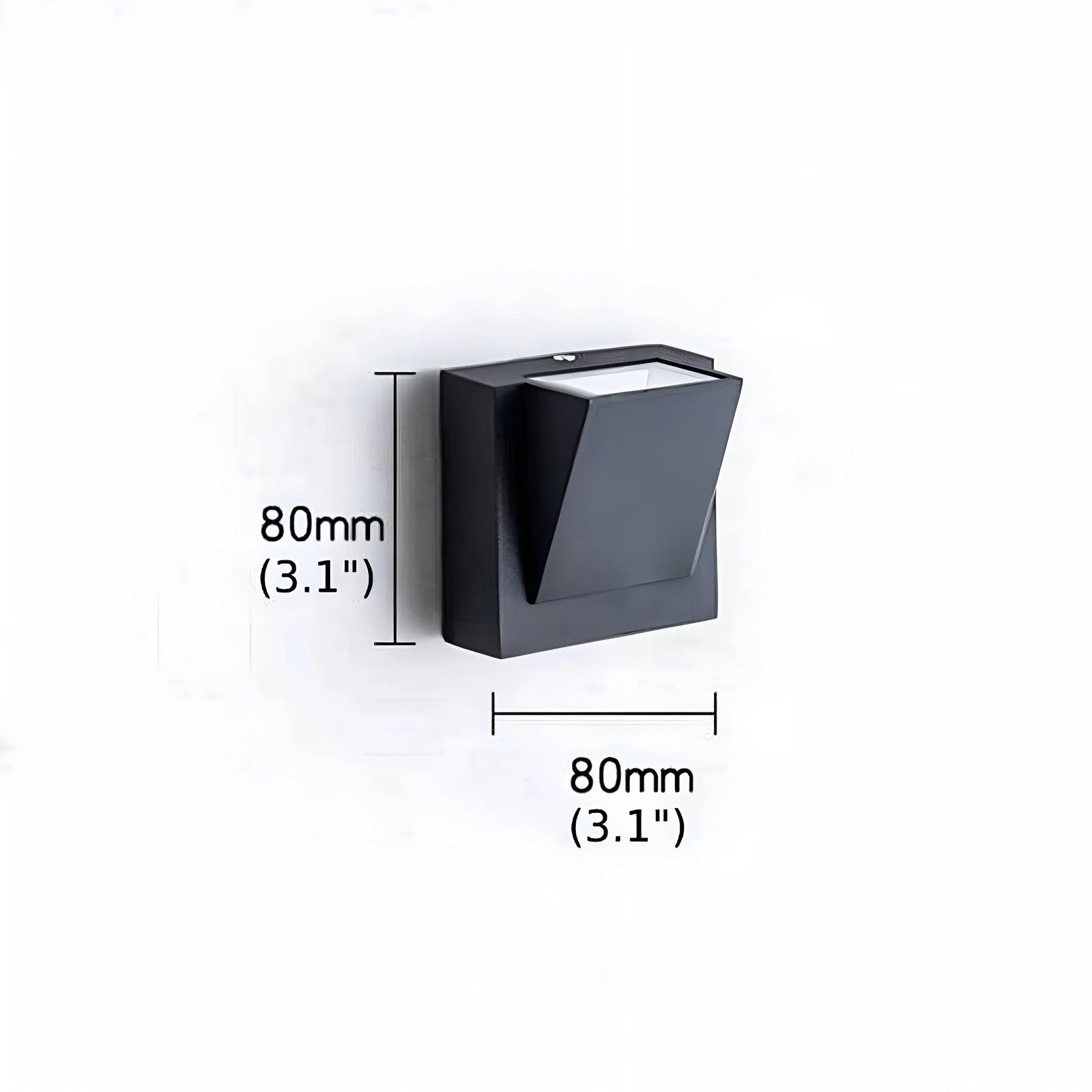 Apliques de pared LED impermeables de aluminio negro moderno para exteriores para jardín y porche