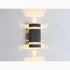 Lámpara de pared LED impermeable de aluminio para exteriores, moderna, de color negro, para villa