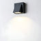 Apliques de pared LED impermeables de aluminio negro moderno para exteriores para jardín y porche