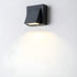 Apliques de pared LED impermeables de aluminio negro moderno para exteriores para jardín y porche