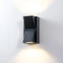 Apliques de pared LED impermeables de aluminio negro moderno para exteriores para jardín y porche