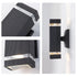 Lámpara de pared LED impermeable de aluminio para exteriores, moderna, de color negro, para villa