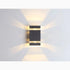 Lámpara de pared LED impermeable de aluminio para exteriores, moderna, de color negro, para villa