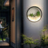 Lámpara de pared LED impermeable para exteriores con diseño de plantas de arte negro moderno para jardín y porche