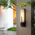 Lámpara de pared LED moderna de cobre negro/dorado para exteriores, resistente al agua, para jardín