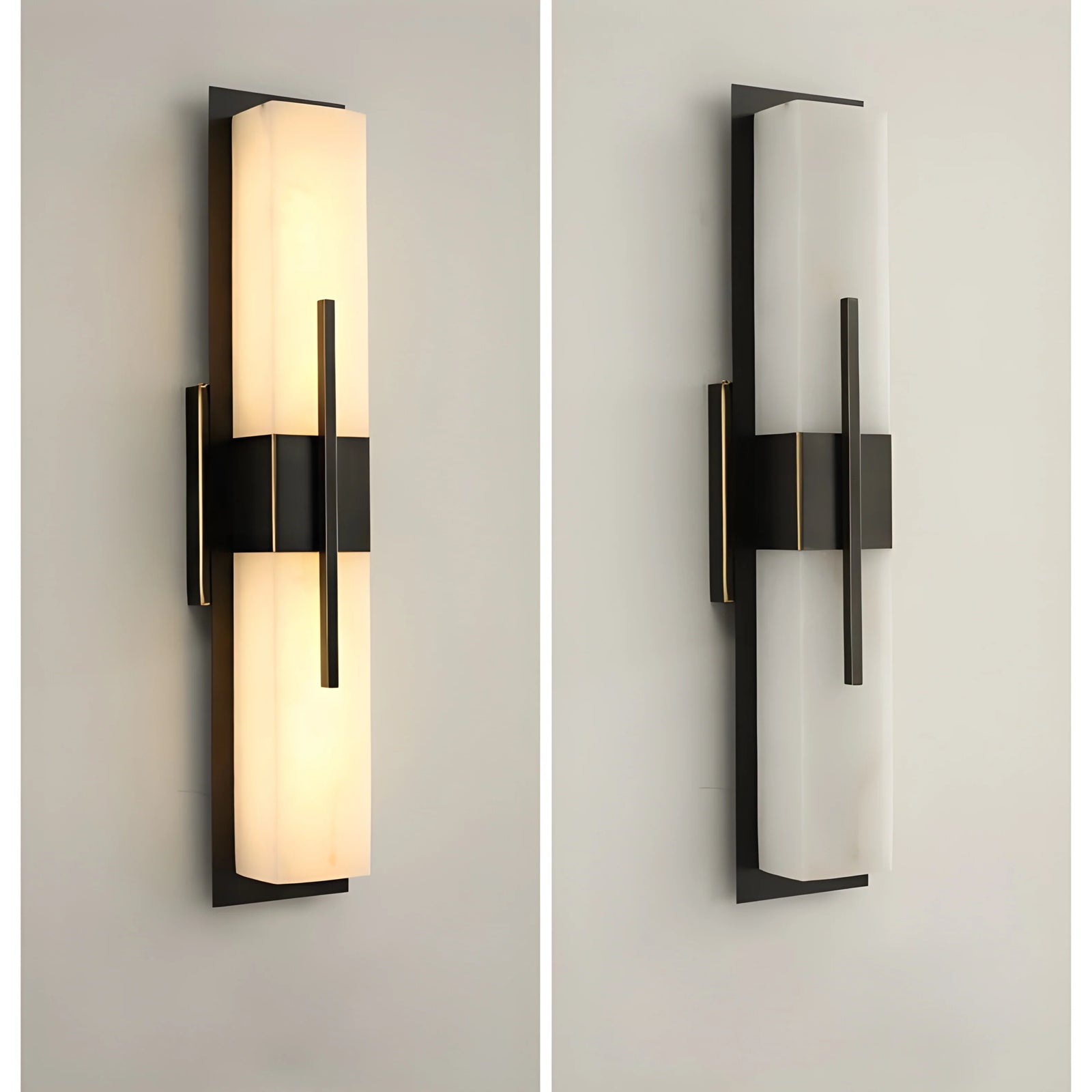 Lámpara de pared LED moderna de cobre negro/dorado para exteriores, resistente al agua, para jardín