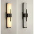 Lámpara de pared LED moderna de cobre negro/dorado para exteriores, resistente al agua, para jardín