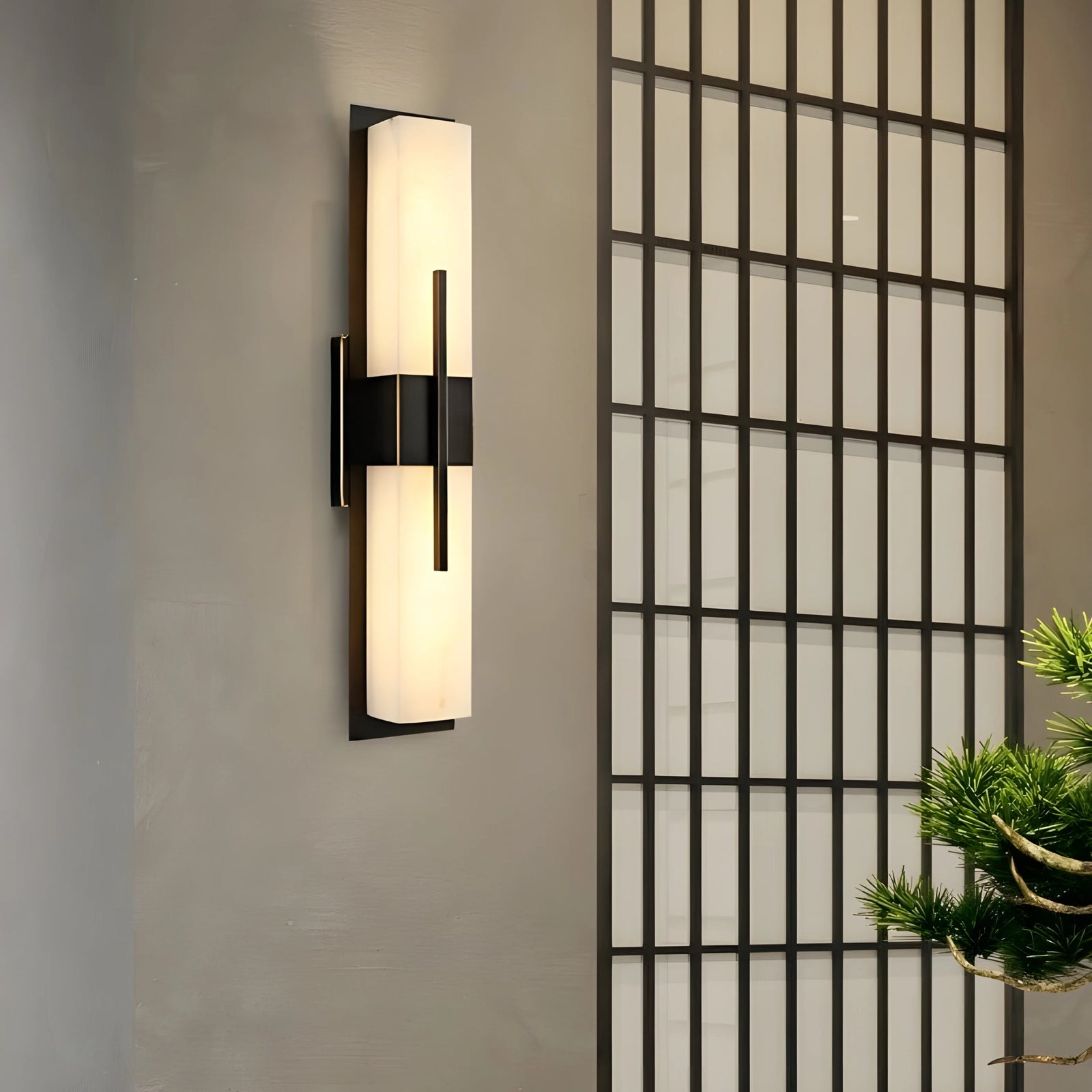 Lámpara de pared LED moderna de cobre negro/dorado para exteriores, resistente al agua, para jardín