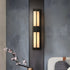 Lámpara de pared LED moderna de cobre negro/dorado para exteriores, resistente al agua, para jardín
