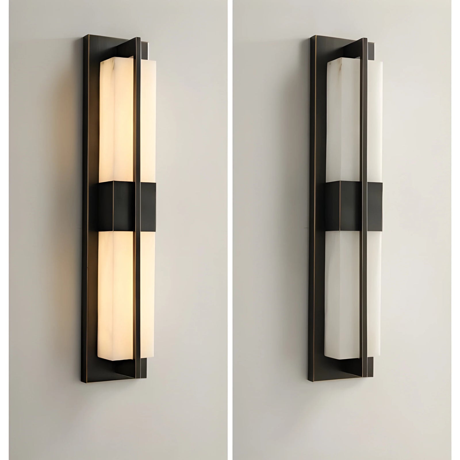 Lámpara de pared LED moderna de cobre negro/dorado para exteriores, resistente al agua, para jardín