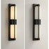 Lámpara de pared LED moderna de cobre negro/dorado para exteriores, resistente al agua, para jardín
