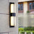 Aplique de pared LED moderno para exteriores, resistente al agua, de color negro y cobre, para porche de jardín