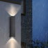 Lámpara de pared LED de aluminio impermeable para exteriores, moderna, en blanco y negro, para jardín