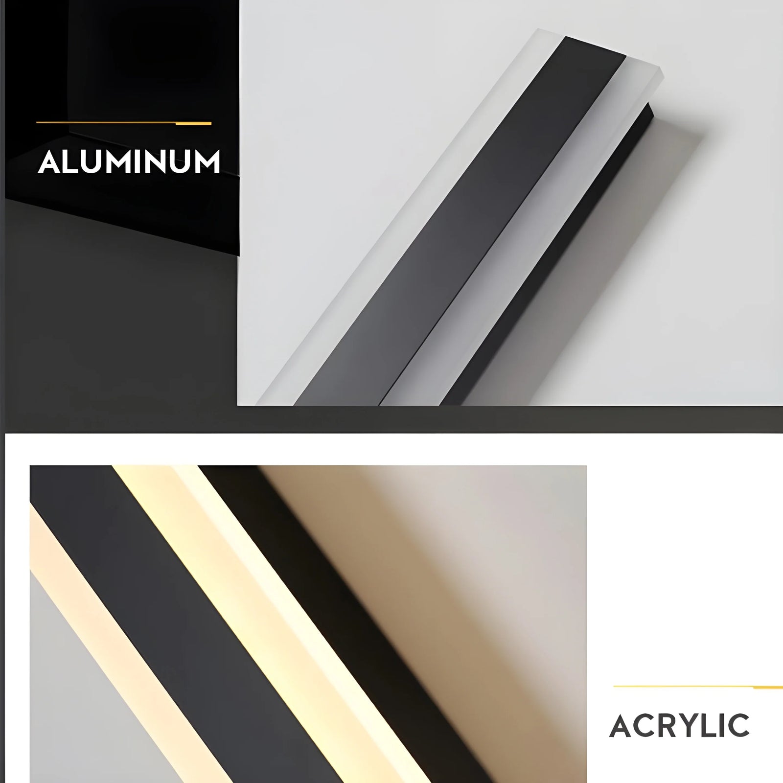 Lámpara de pared LED moderna de aluminio resistente al agua y negra para exteriores para porche