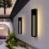 Lámparas de pared LED de aluminio modernas, impermeables, para exteriores, color negro, para porche de jardín