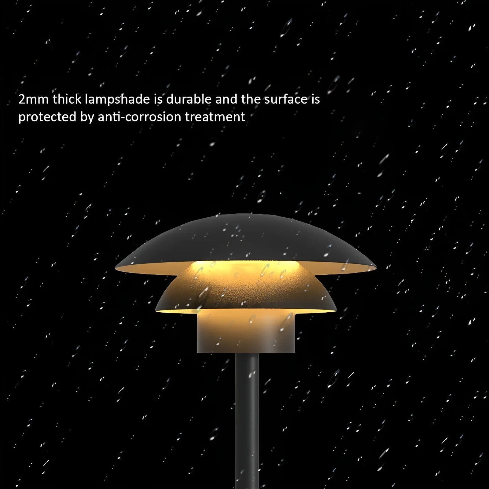 Luminaria LED impermeable para exteriores, moderna, de color negro, para jardín y villa