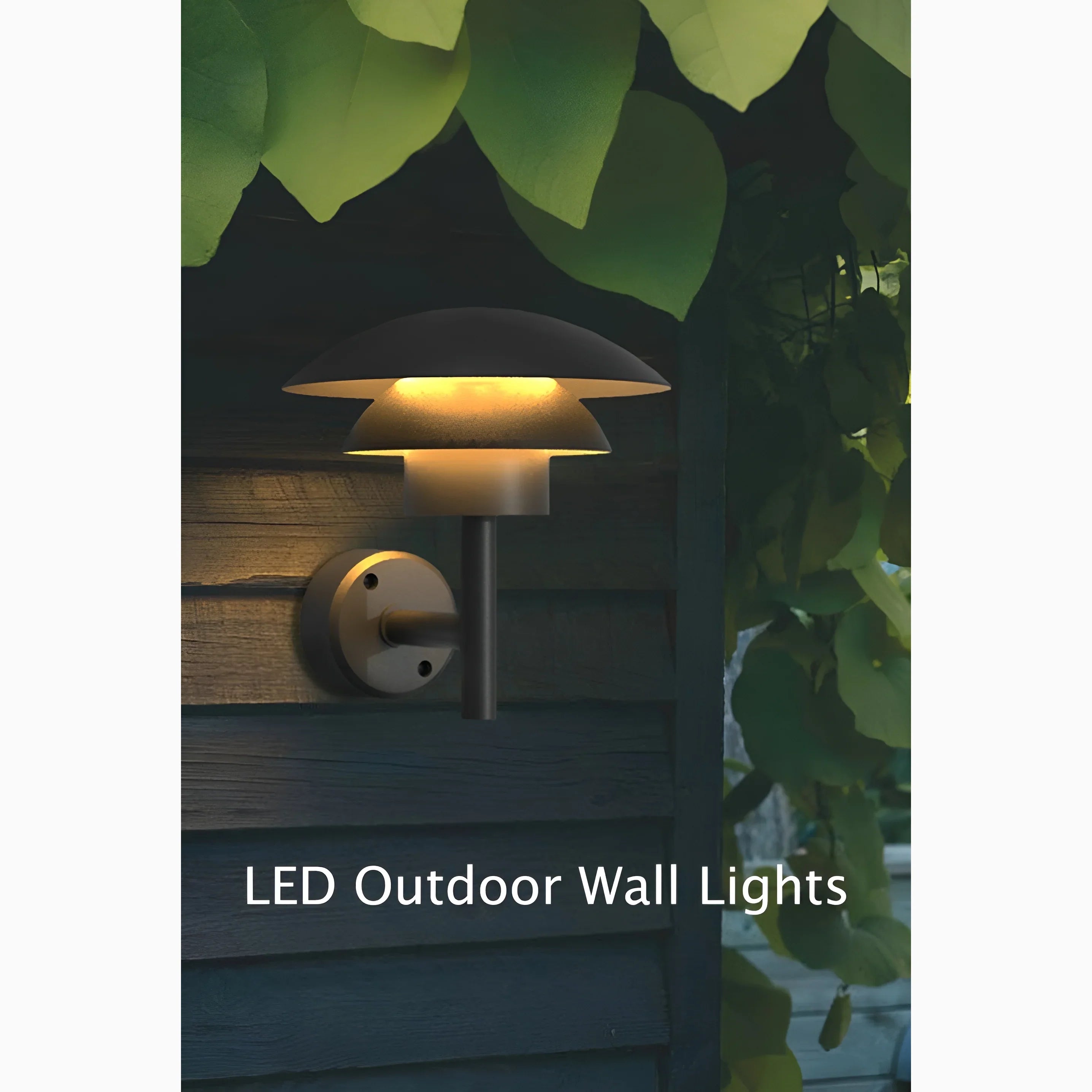 Luminaria LED impermeable para exteriores, moderna, de color negro, para jardín y villa