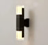 Lámpara de pared LED impermeable para exteriores, moderna, de color negro, para villas y porches
